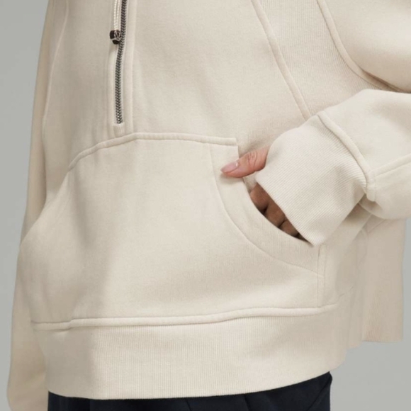 Lululemon Scuba Oversized Funnel Neck Sweatshirt Size XL White Opal LW3FJ6S EUC - Picture 3 of 11